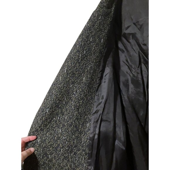 Vintage Falcone Tweed Overcoat 42 Coat Double Breasted USA Minimalist Capsule - Picture 7 of 14
